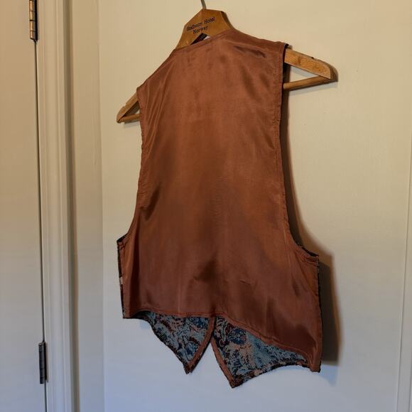 Vintage Facets Christmas Animals Vest Tapestry Santa, Bear, Puppy, Kitten Size S - Picture 8 of 14